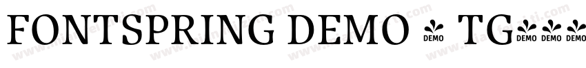 FONTSPRING DEMO - TG字体转换